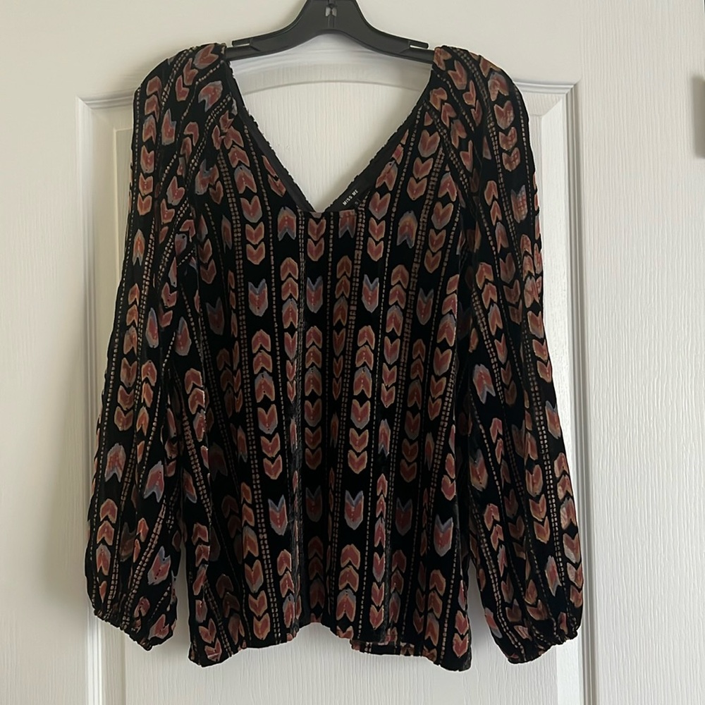 Miss Me Velvet burnout top
